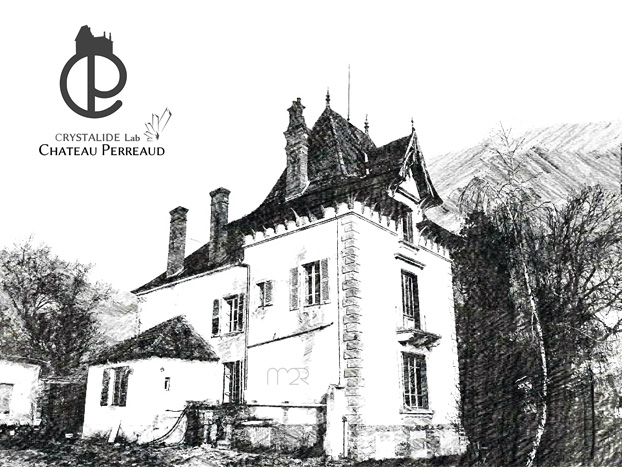 Petit Croquis de la face Ouest du Château et le nouveau logo typo